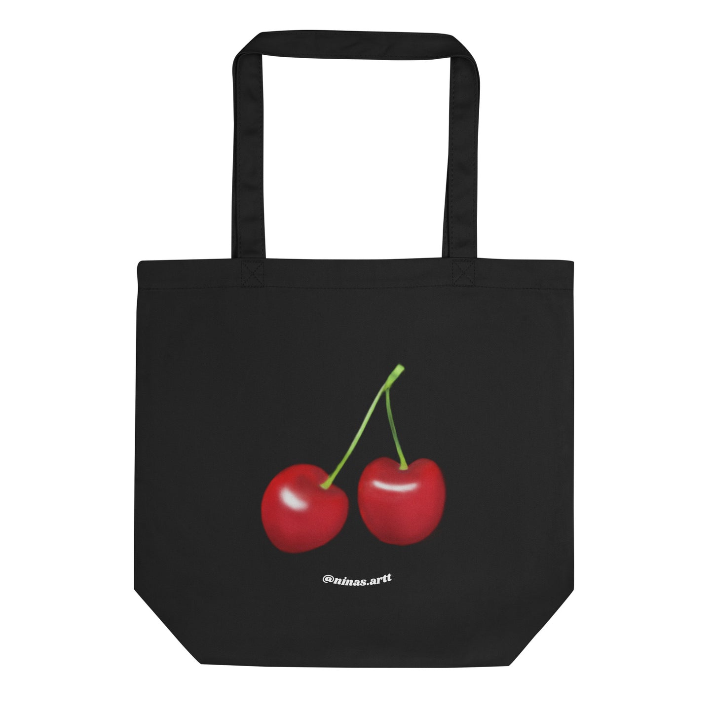 cherry tote bag (black)