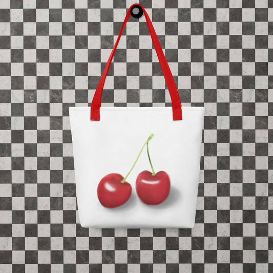 cherry tote bag